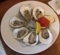 Plate of Damariscotta oysters
