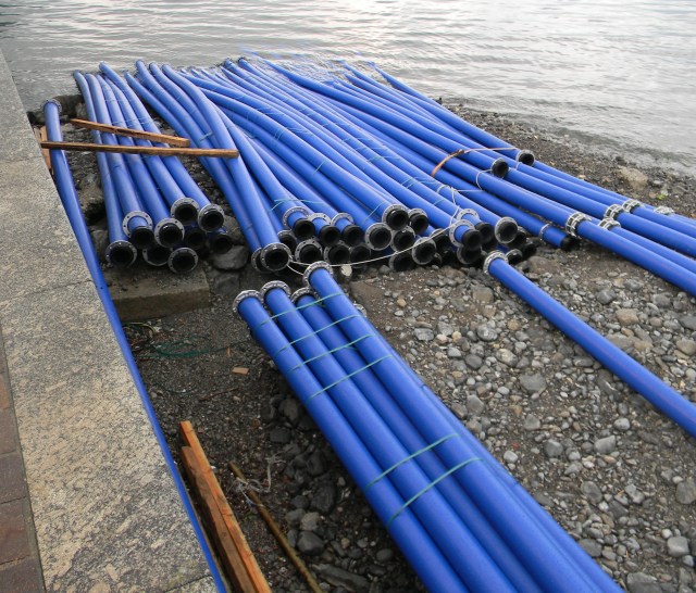 Blue water pipes